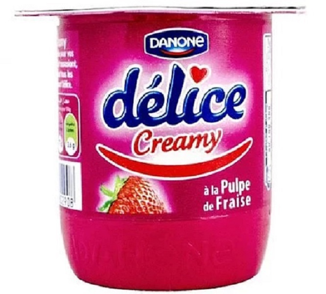 Yaourt creamy à la pulpes de fraise