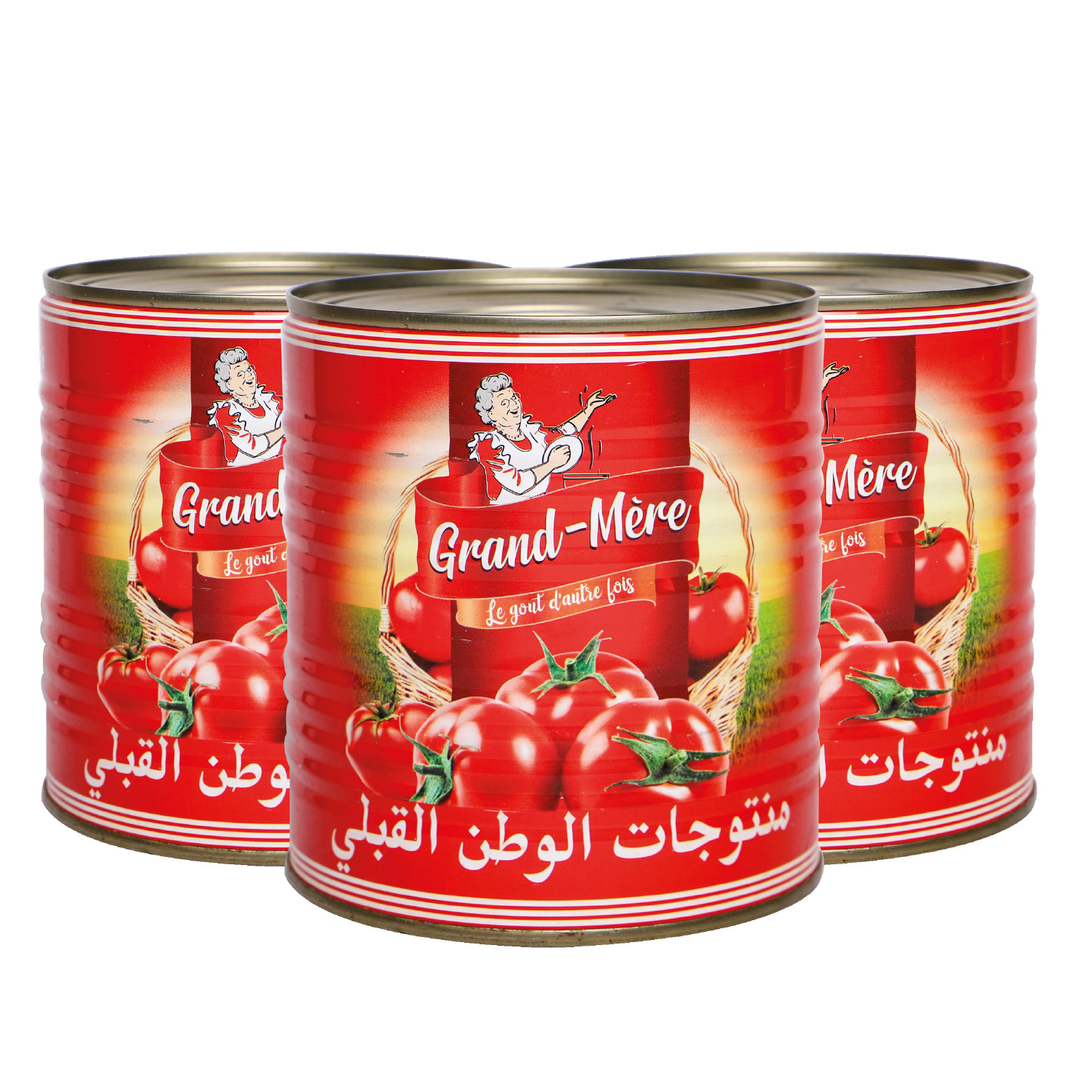 Lot de 3 boites de double concentré de tomate