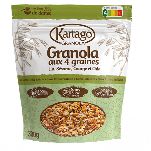 Lot 2 granola aux 4 graines  