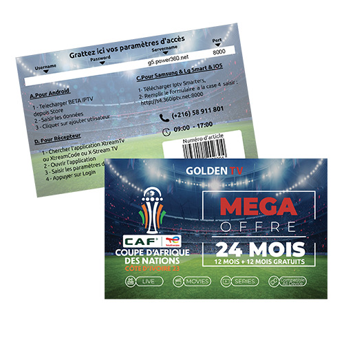 Carte abonnement iptv 