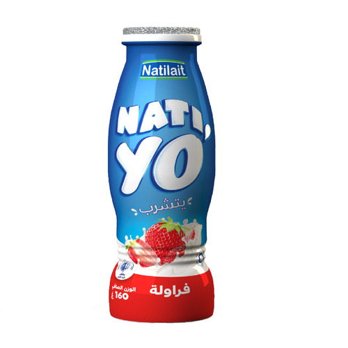 Lot de 4 yaourts à boire fraise