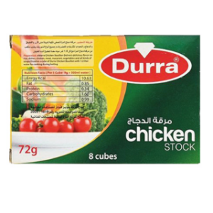 Lot de 2 bouillons de poulet durra 10*8cubes
