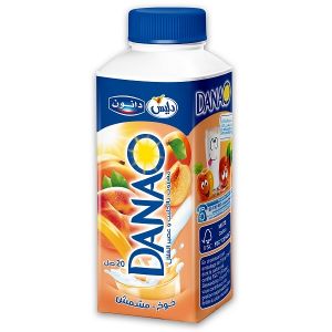 Boisson au jus de pêche abricot et lait danao