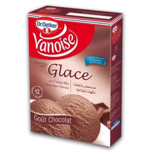 Préparation glace chocolat