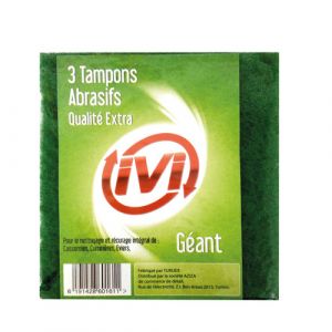 Lot de 3 tampons abrasifs