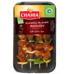 Brochettes de poulet mariné