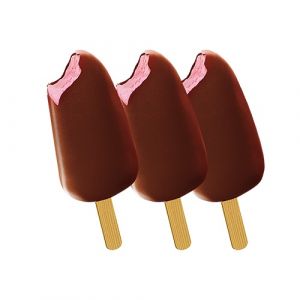 Lot de 3 glaces fraise