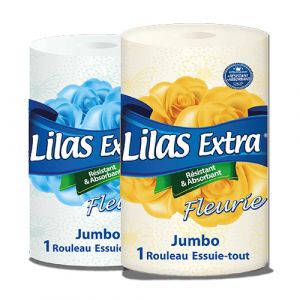 Lot de 2 essuie tout jumbo 1 rouleau