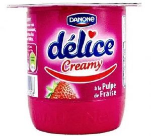 Yaourt creamy à la pulpes de fraise
