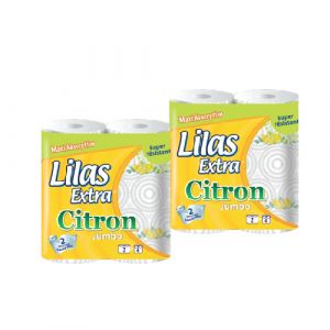 Lot 2 essuie-tout jumbo citron