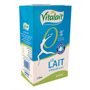 Lait écrémé 0% yht de la marque vitalait