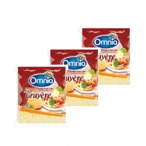 Lot de 3 fromage fondu râpé au gruyère
