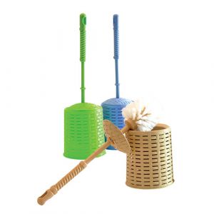 Brosse pour toilette rotin