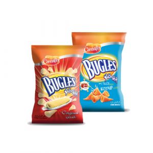 Chips buggles ketchup