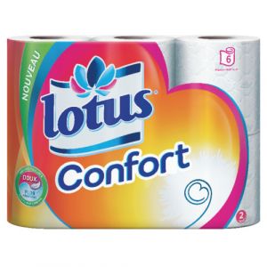 Lot de 6 rouleaux papier hygiénique