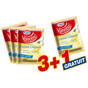 Lot de 4 crèmes dessert vanille