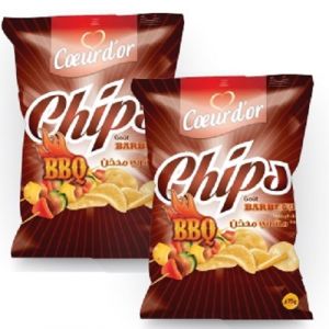 Lot de 2 chips barbacue
