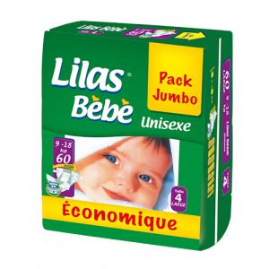 Couche bébé unisexe avec lingette
