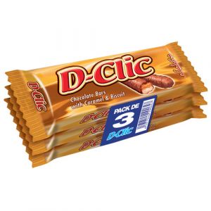 Groupage de 3 Barres biscuitée caramel et chocolat