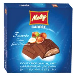 Chocolat carré noir fourré