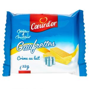 Lot de 6 gaufrette crème au lait