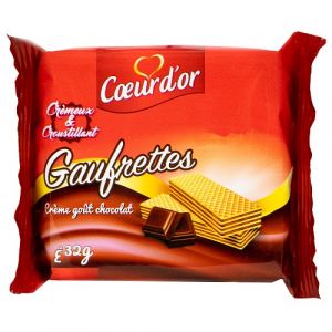 Lot de 6 gaufrette au chocolat