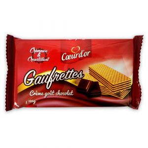 Lot de 4 gaufrette au chocolat