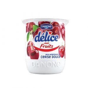 Yaourt brassé aux morceaux de cerise
