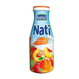 Lot de 4 boissons lactées pèche abricot