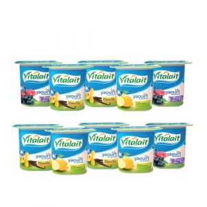 Lot de 6 pots  yaourt aromatisés noix de coco 