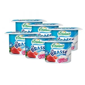 Lot de 6 yaourts brassé fraise
