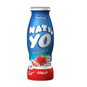 Lot de 4 yaourts à boire fraise