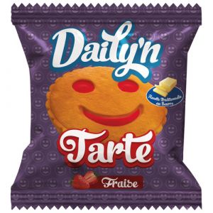 Cake tarte smiley fraise