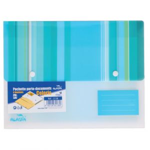 Porte documents à boutons coloris
