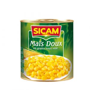 Maïs en grains sous vide