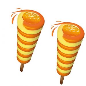 2 glaces orange citron