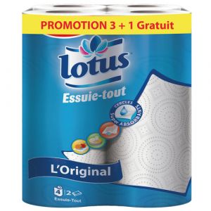 Lot de 4 rouleaux essuie-tout