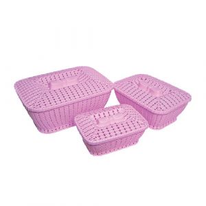 Set 3 paniers tressés