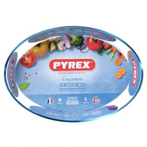 Plat ovale en verre