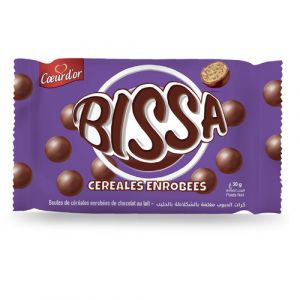 Boules de céréale enrobées au chocolat lait
