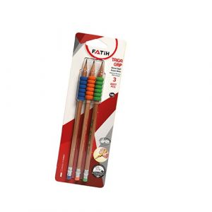 Lot de 3 crayons noir avec poignée souple spécial