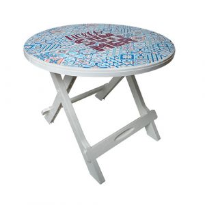 Table pliante rond en plastique