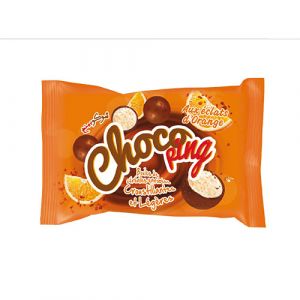 Boules de céréales enrobées orange