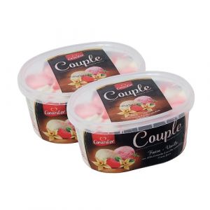 Lot de 2 barquettes glace couple