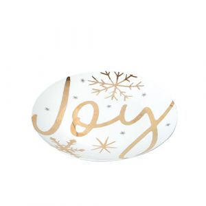 Assiette plate avec design en Or  porcelaine