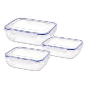 Lot de 3 boîtes de conservation en plastique