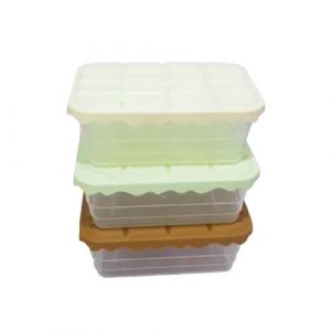 Lot de 3 boites de conservation en plastique avec couvercle