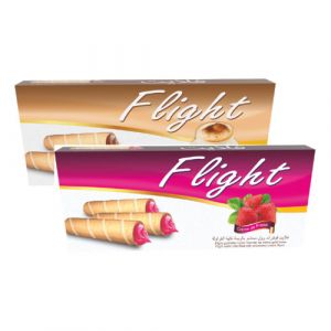 Lot de 2 biscuits cigare flight fraise