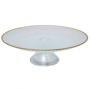 Plat de présentation avec bordure dorée