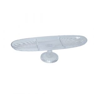 Présentoir gâteau  Triforme avec pied en verre